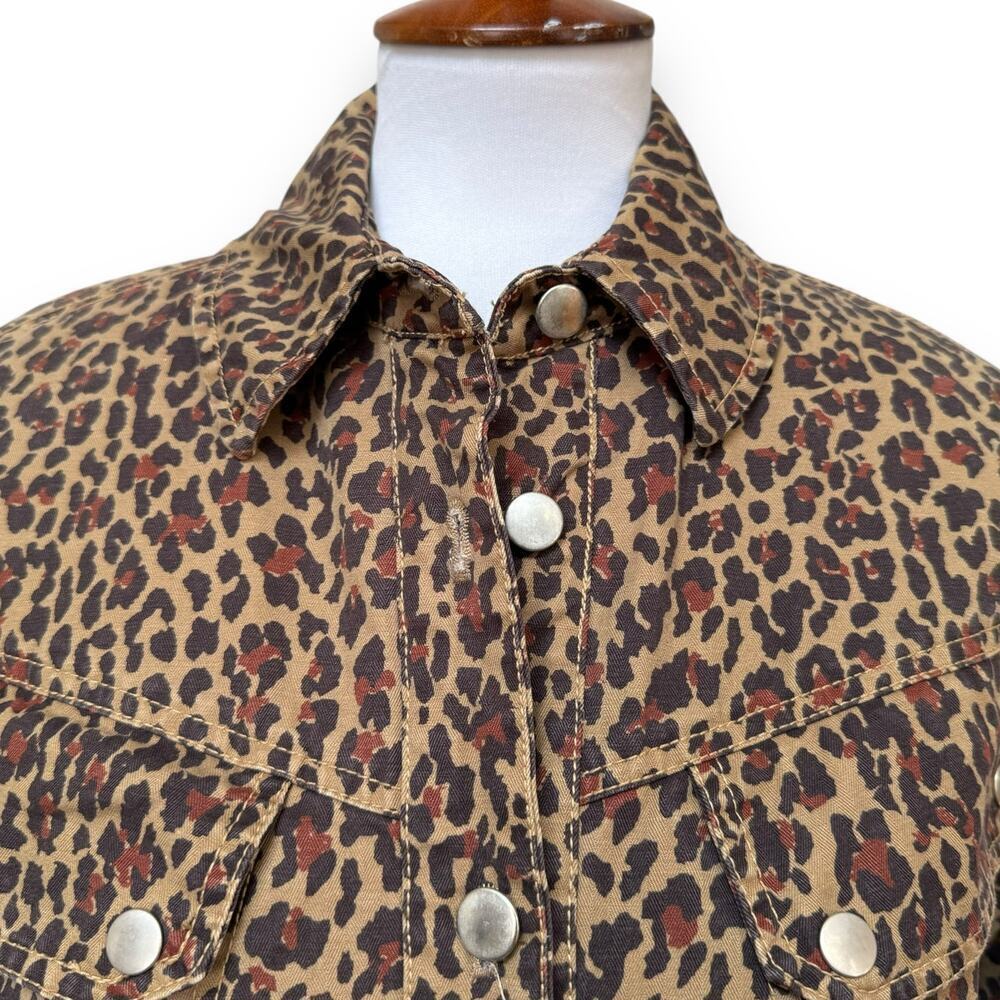 Marissa Webb Ellery Anorak Utility Jacket Khaki Leopard Women’s Small No Belt - Picture 3 of 14